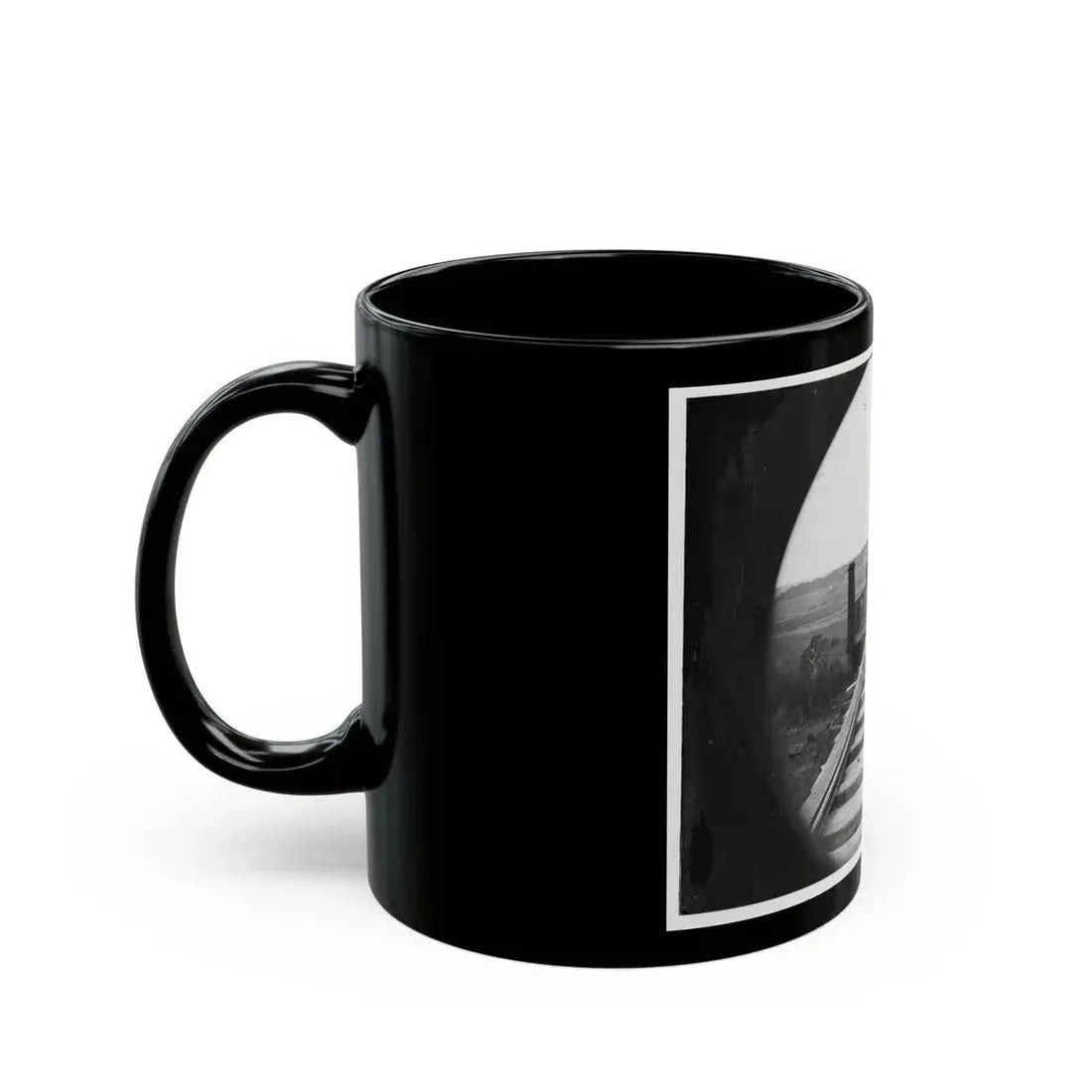 Farmville, Va., Vicinity. High Bridge Of The South Side Railroad Across The Appomattox (U.S. Civil War) Black Coffee Mug - Go Mug Yourself