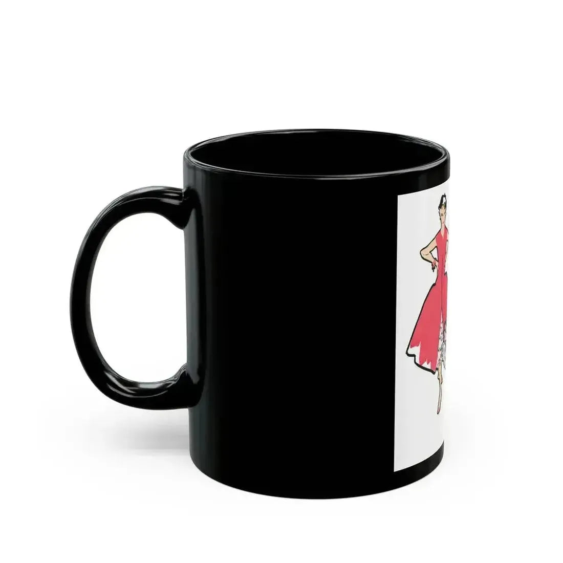 Fashion Illustration from Woman's Own magazine, 1955 (1) - Black Coffee Mug - Go Mug Yourself