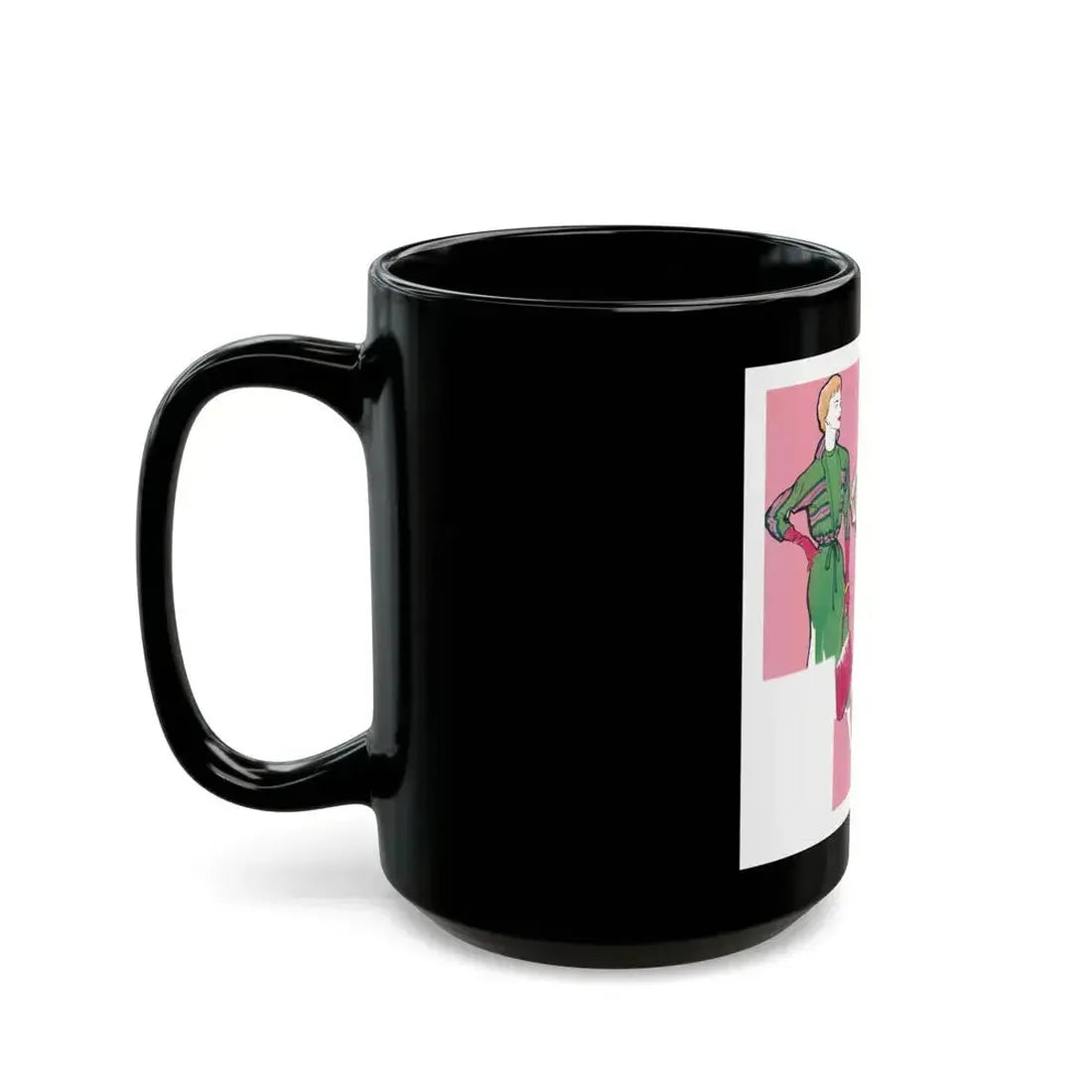 Fashion Illustration from Woman's Own magazine, 1957 - Black Coffee Mug - Go Mug Yourself