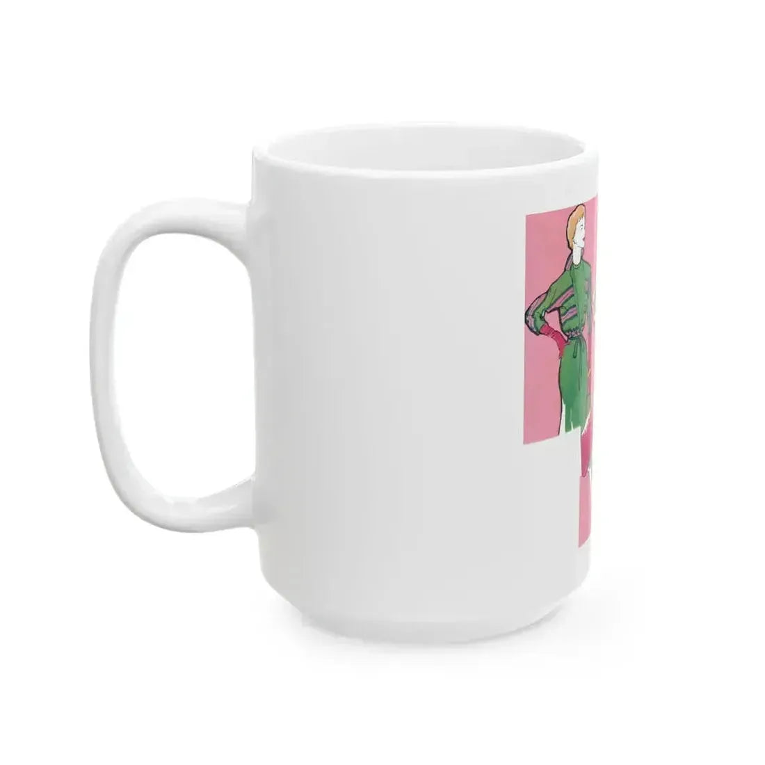 Fashion Illustration from Woman's Own magazine, 1957 - White Coffee Mug - Go Mug Yourself