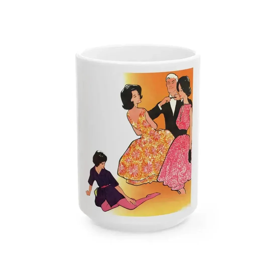 Fashion Illustration from Woman's Own magazine, 1959 (1) - White Coffee Mug 15oz - Go Mug Yourself