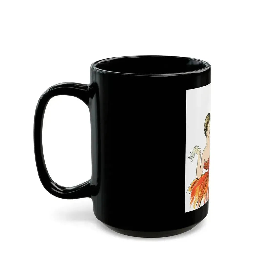 Fashion Illustration from Woman's Own magazine, 1959 (2) - Black Coffee Mug - Go Mug Yourself