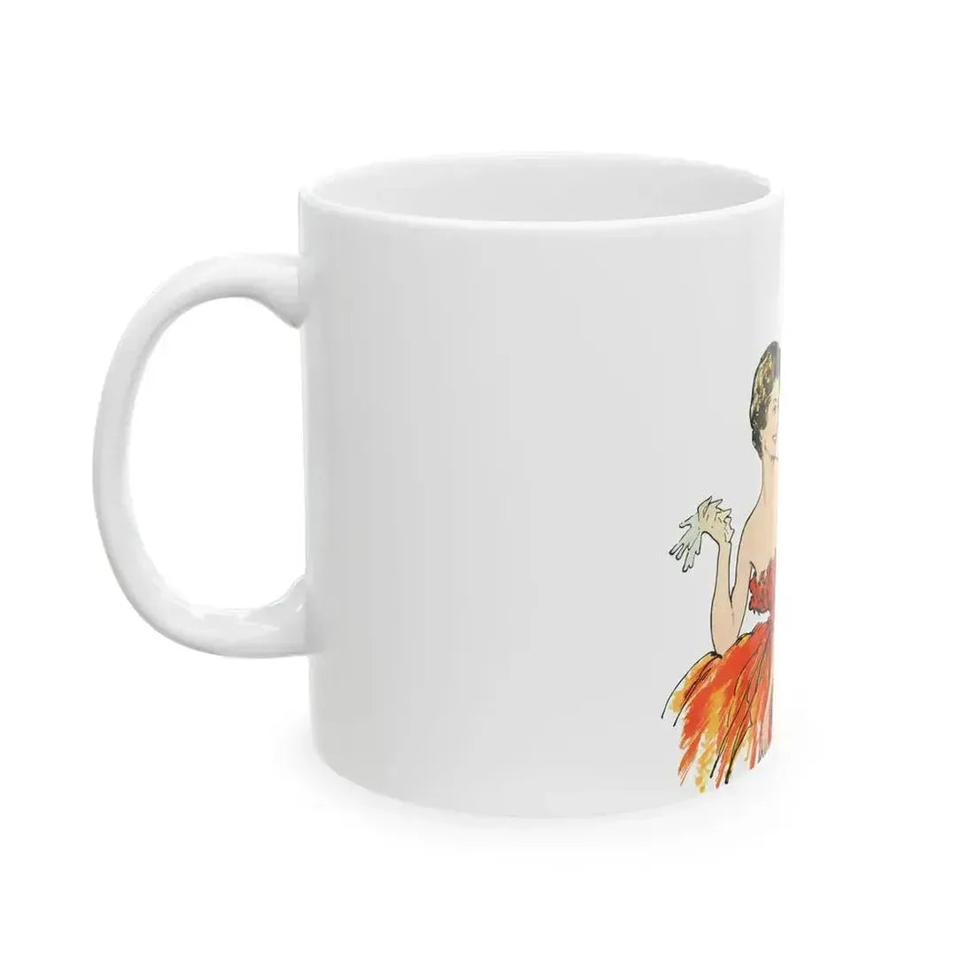 Fashion Illustration from Woman's Own magazine, 1959 (2) - White Coffee Mug - Go Mug Yourself