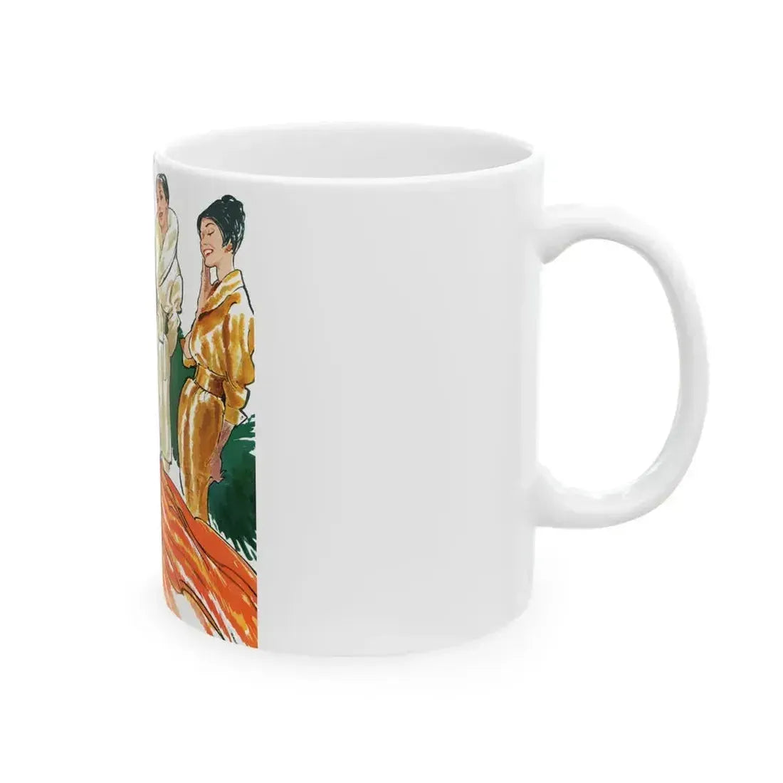 Fashion Illustration from Woman's Own magazine, 1959 (2) - White Coffee Mug - Go Mug Yourself