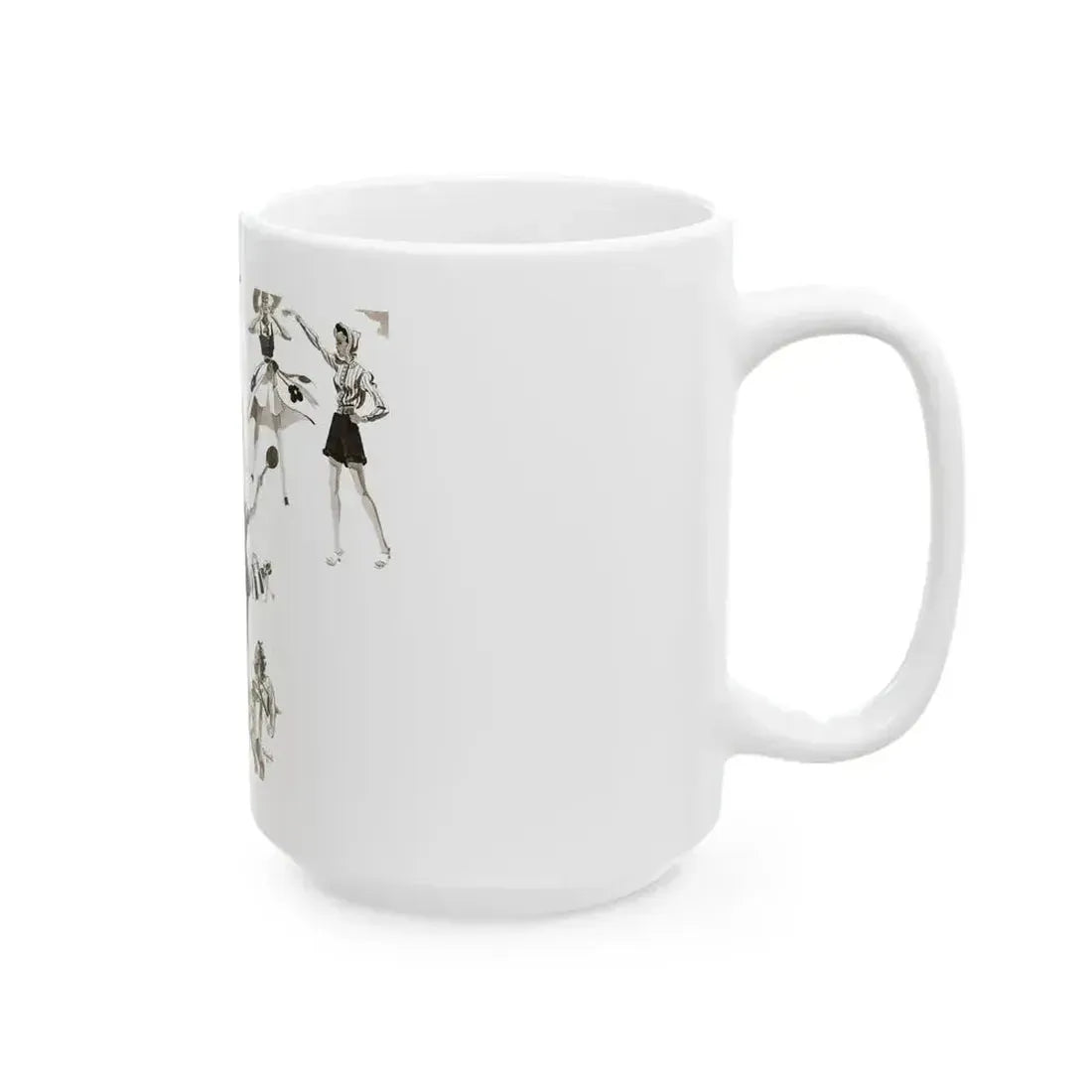 Fashion illustration, July edition of Britannia and Eve magazine, 1939 - White Coffee Mug - Go Mug Yourself