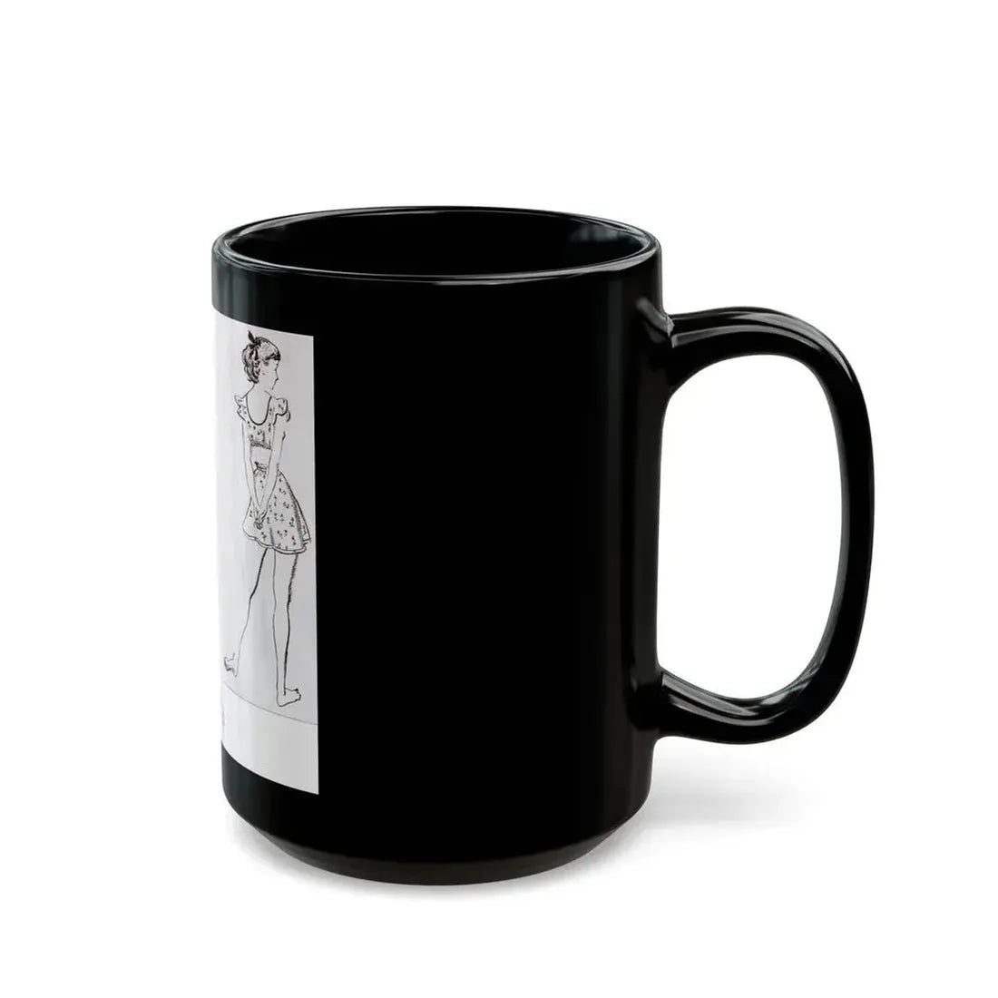 Fashion Illustrations, Junior Bazaar, 1947 - Black Coffee Mug - Go Mug Yourself