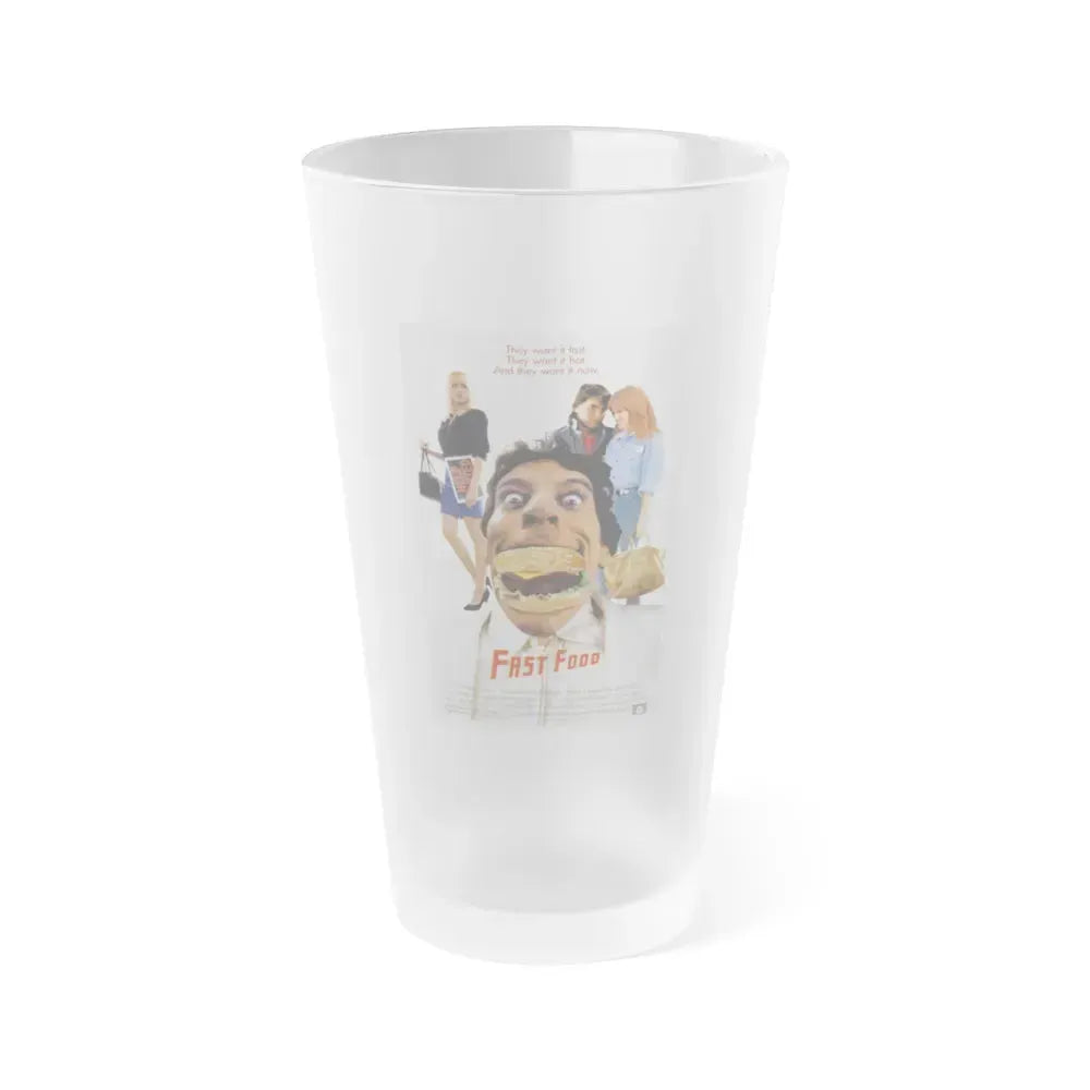 FAST FOOD 1989 Movie Poster - Frosted Pint Glass 16oz 16oz Frosted - Go Mug Yourself