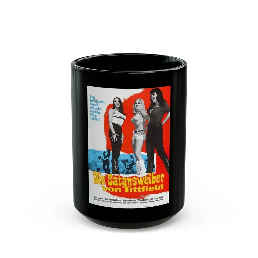 FASTER, PUSSYCAT! KILL! KILL! (GERMANY) 1965 Movie Poster - Black Coffee Mug 15oz - Go Mug Yourself