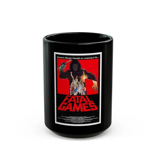 FATAL GAMES 1984 Movie Poster - Black Coffee Mug 15oz - Go Mug Yourself