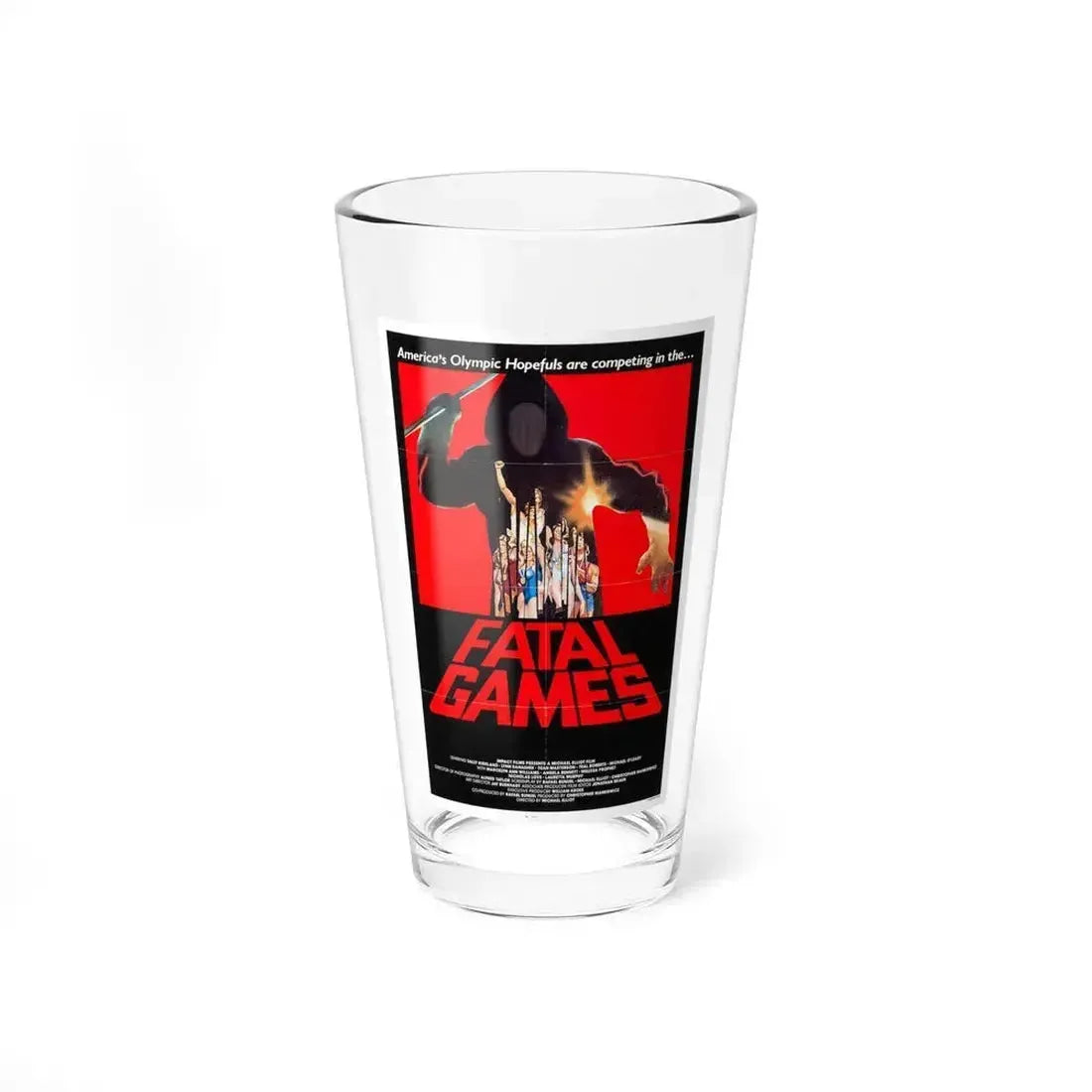 FATAL GAMES 1984 Movie Poster - Pint Glass 16oz 16oz - Go Mug Yourself
