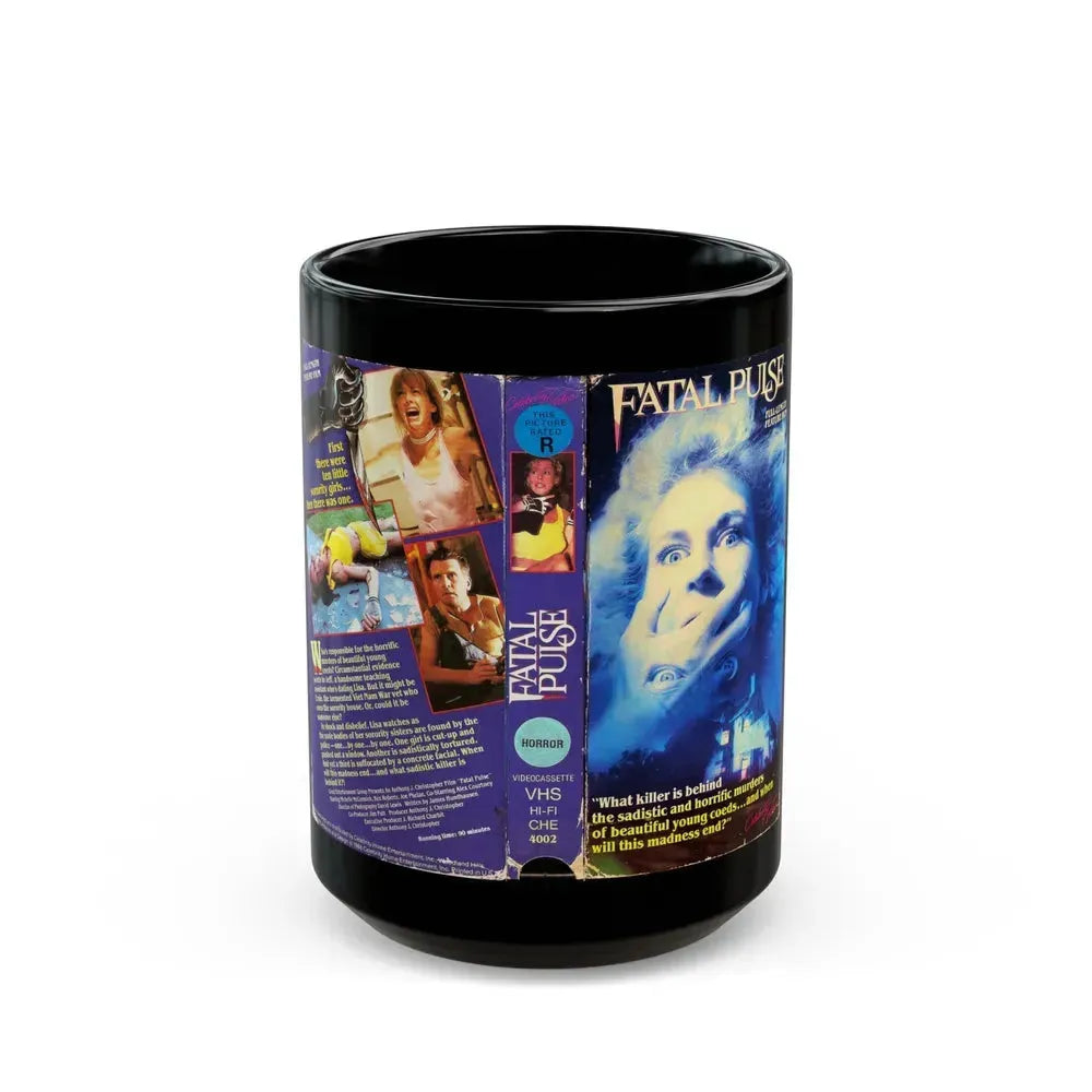 FATAL PULSE (VHS COVER) - Black Coffee Mug 15oz - Go Mug Yourself