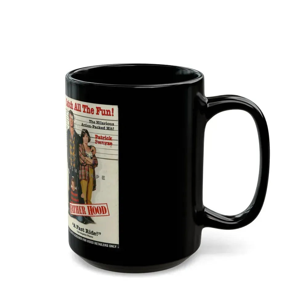 FATHER HOOD FULL LENGTH SCREENER FOR VIDEO RETAILERS ONLY (VHS COVER) - Black Coffee Mug - Go Mug Yourself