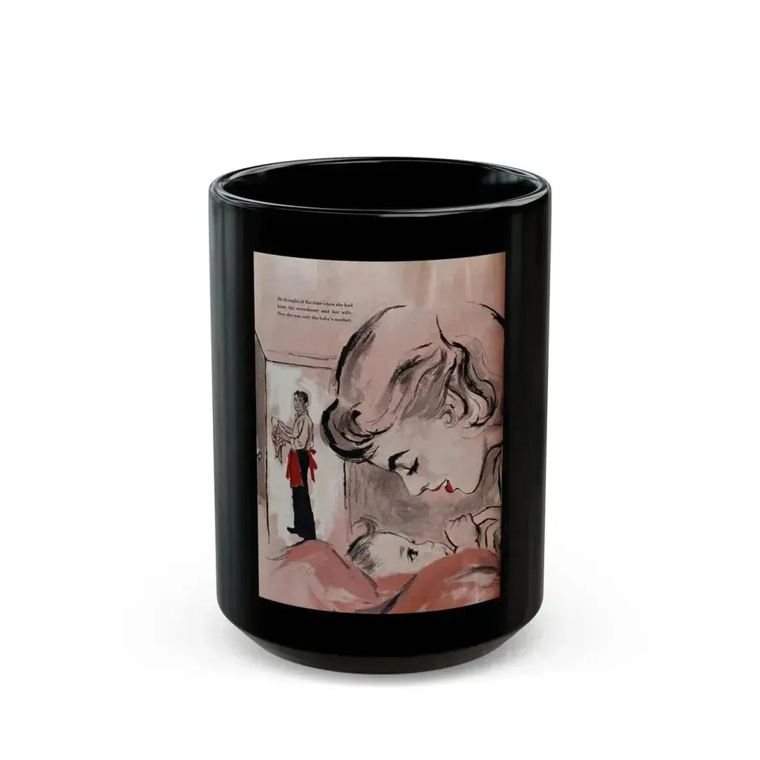 Father of the Baby, Woman's Day, May 1958 - Black Coffee Mug 15oz - Go Mug Yourself