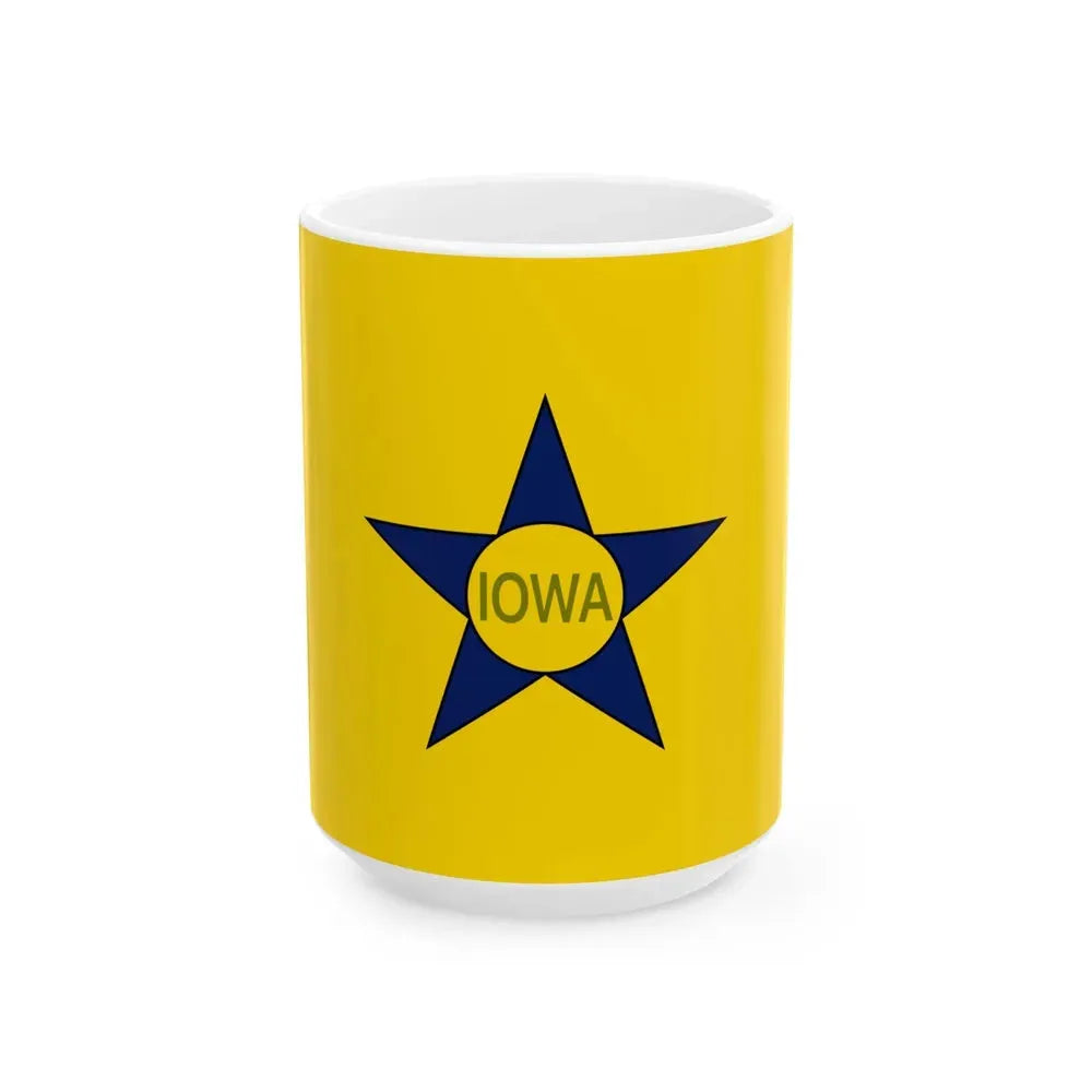 Fatima Cigarettes Iowa flag (United States) White Coffee Mug 15oz - Go Mug Yourself