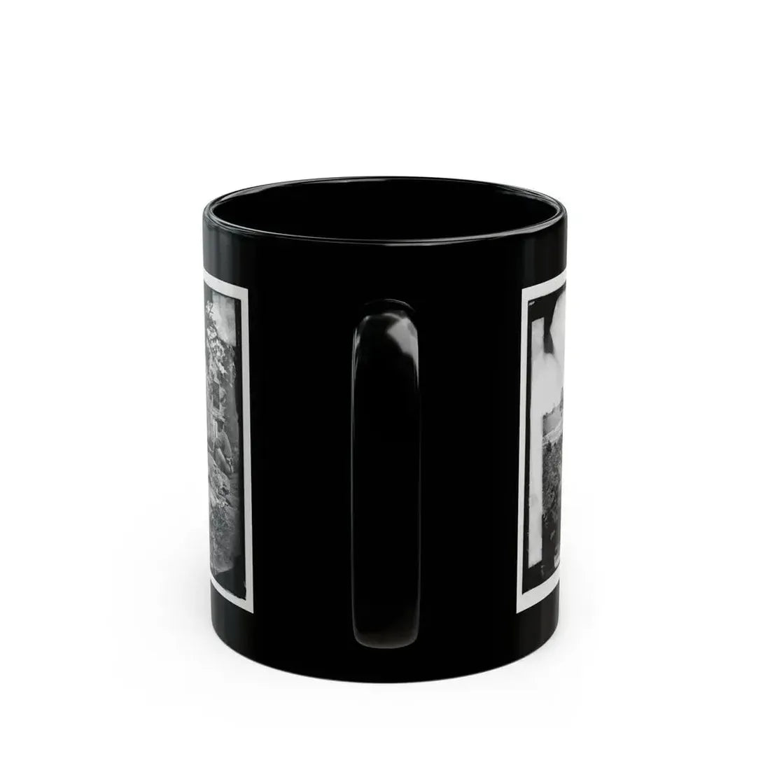 Fauquier Sulphur Springs, Va., Vicinity. Troops Building Bridges Across The North Fork Of The Rappahannock (U.S. Civil War) Black Coffee Mug - Go Mug Yourself