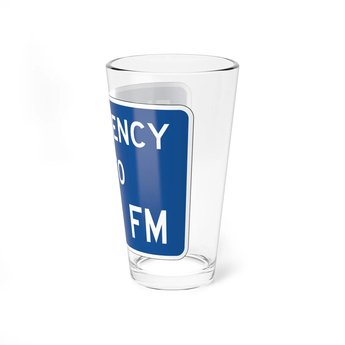 FDOT Road sign - Emergency info radio station (Florida) (Road Sign) Pint Glass 16oz - Go Mug Yourself