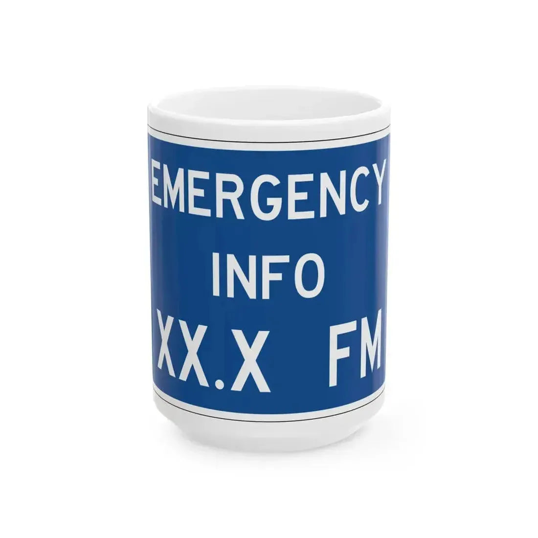 FDOT Road sign - Emergency info radio station (Florida) (Road Sign) White Coffee Mug 15oz - Go Mug Yourself