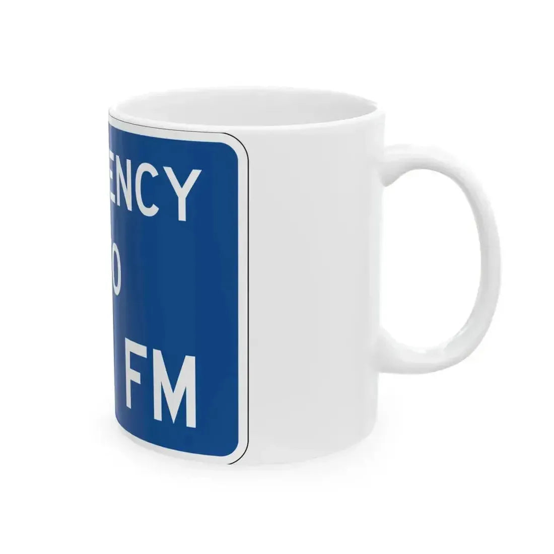 FDOT Road sign - Emergency info radio station (Florida) (Road Sign) White Coffee Mug - Go Mug Yourself