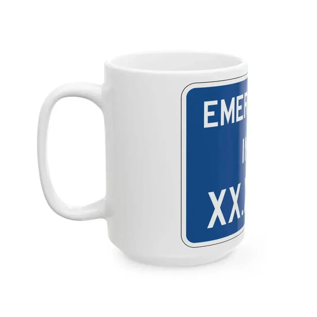 FDOT Road sign - Emergency info radio station (Florida) (Road Sign) White Coffee Mug - Go Mug Yourself