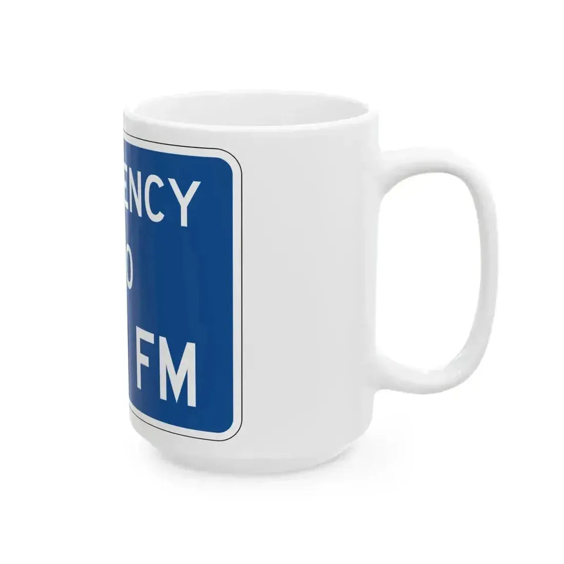 FDOT Road sign - Emergency info radio station (Florida) (Road Sign) White Coffee Mug - Go Mug Yourself