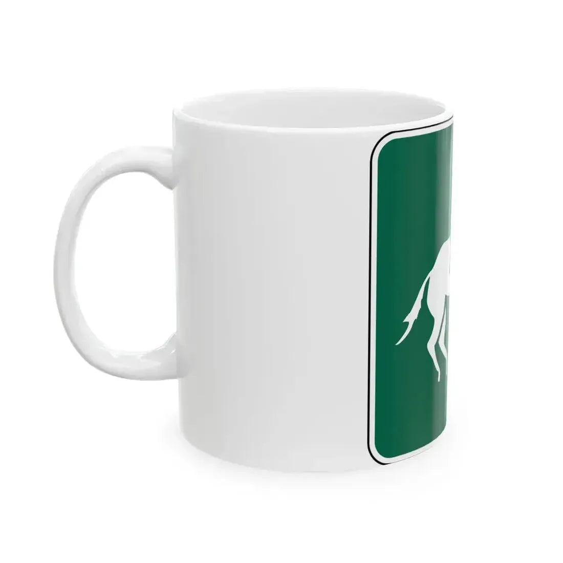 FDOT Road sign - Horse track (Florida) (Road Sign) White Coffee Mug - Go Mug Yourself