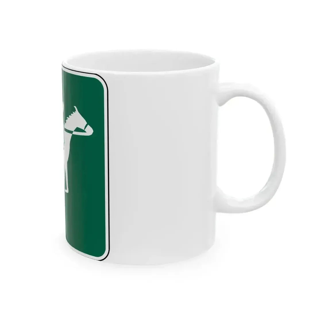 FDOT Road sign - Horse track (Florida) (Road Sign) White Coffee Mug - Go Mug Yourself