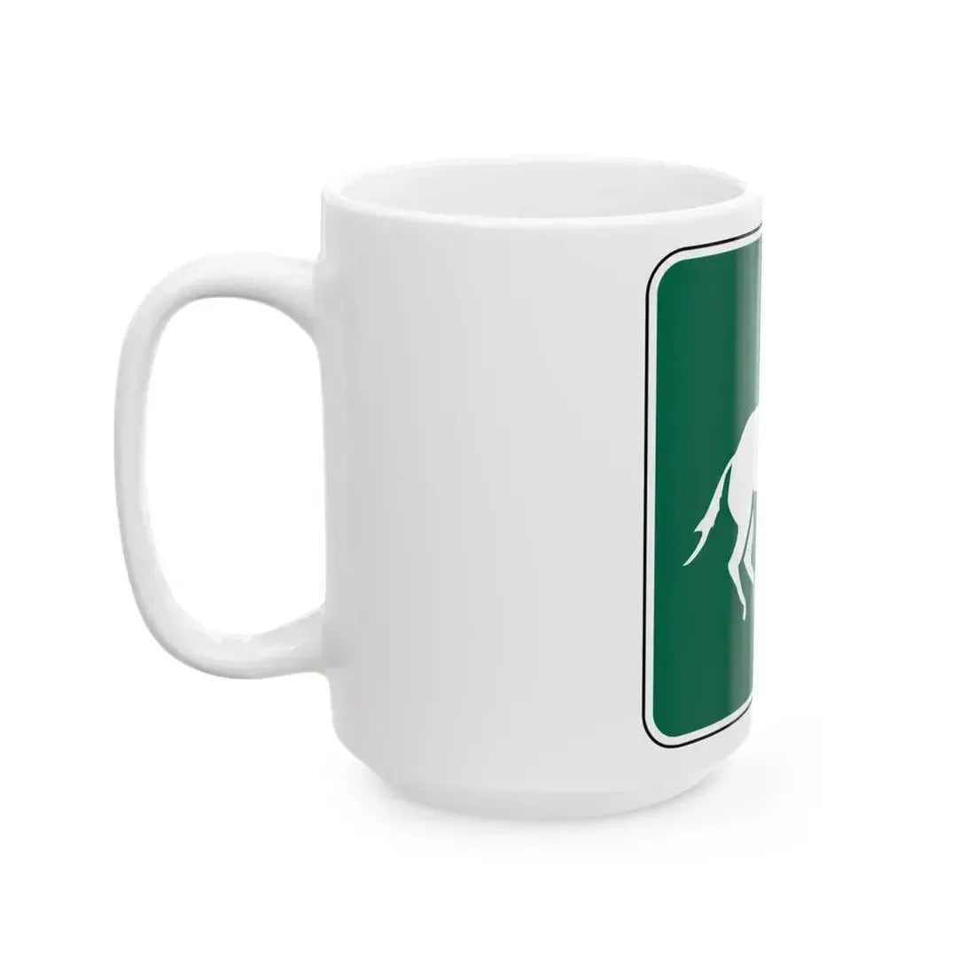 FDOT Road sign - Horse track (Florida) (Road Sign) White Coffee Mug - Go Mug Yourself