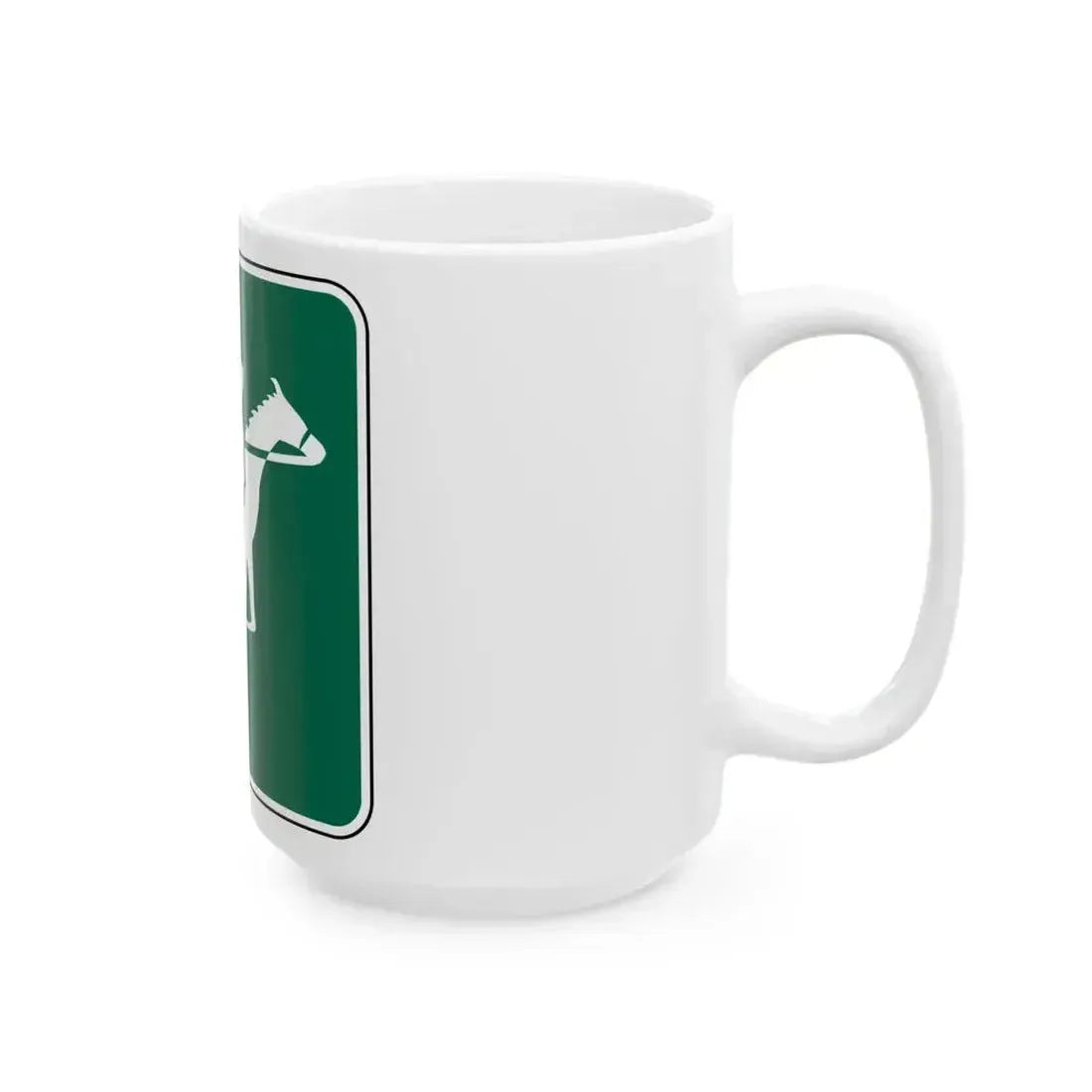 FDOT Road sign - Horse track (Florida) (Road Sign) White Coffee Mug - Go Mug Yourself