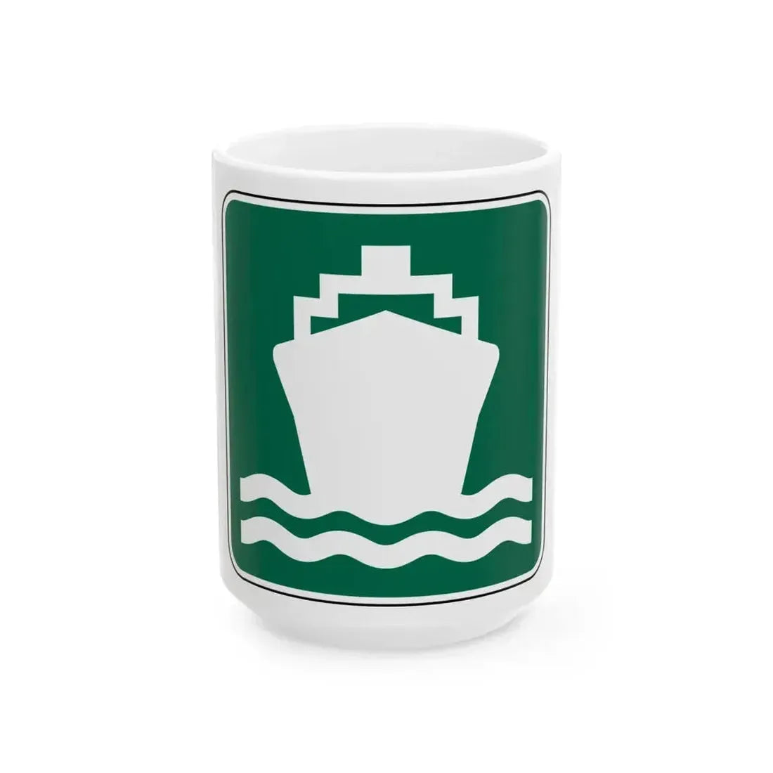 FDOT Road sign - Passenger ship (Florida) (Road Sign) White Coffee Mug 15oz - Go Mug Yourself
