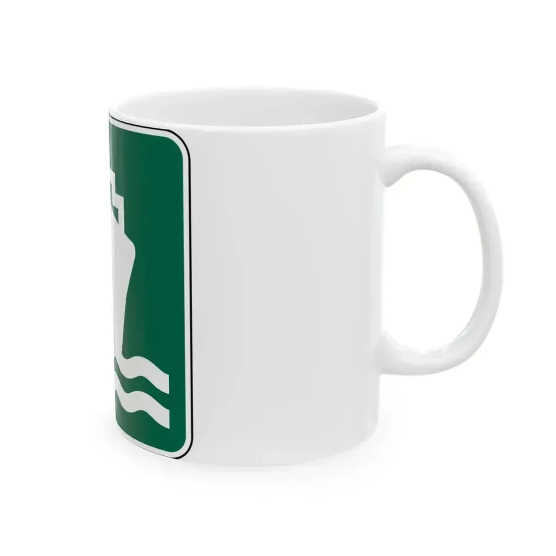 FDOT Road sign - Passenger ship (Florida) (Road Sign) White Coffee Mug - Go Mug Yourself