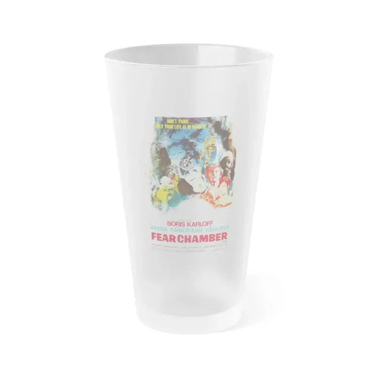 FEAR CHAMBER 1968 Movie Poster - Frosted Pint Glass 16oz 16oz Frosted - Go Mug Yourself