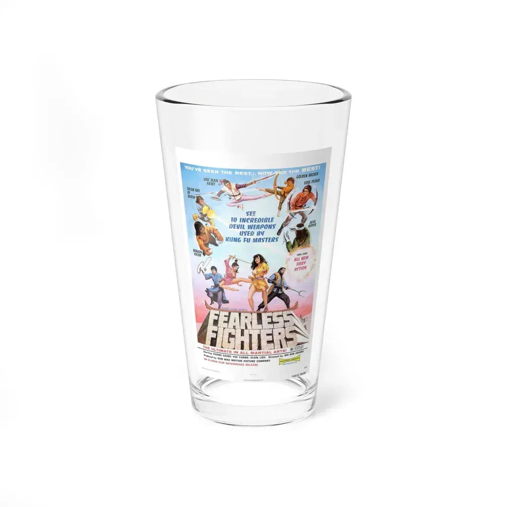 FEARLESS FIGHTERS 1971 Movie Poster - Pint Glass 16oz 16oz - Go Mug Yourself