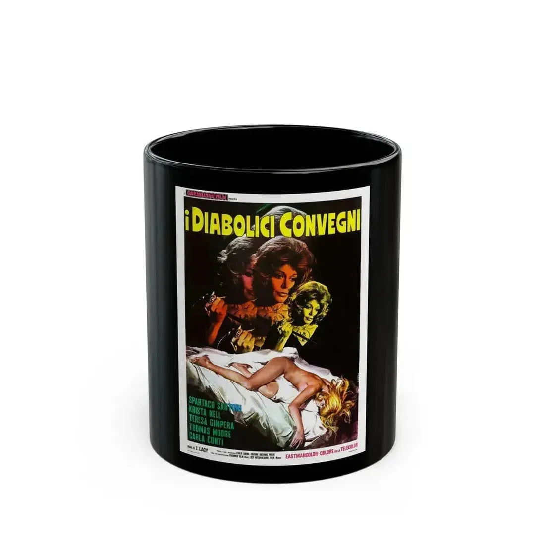 FEAST OF SATAN (ITALIAN) 1971 Movie Poster - Black Coffee Mug 11oz - Go Mug Yourself