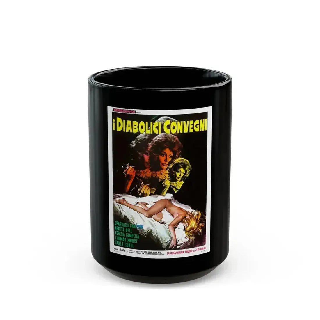 FEAST OF SATAN (ITALIAN) 1971 Movie Poster - Black Coffee Mug 15oz - Go Mug Yourself