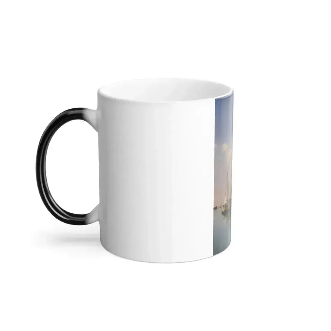 Federico del Campo (1837-1927) a venetian canal with santa maria della visitazione and santa maria del r-0 - Color Changing Mug 11oz - Go Mug Yourself