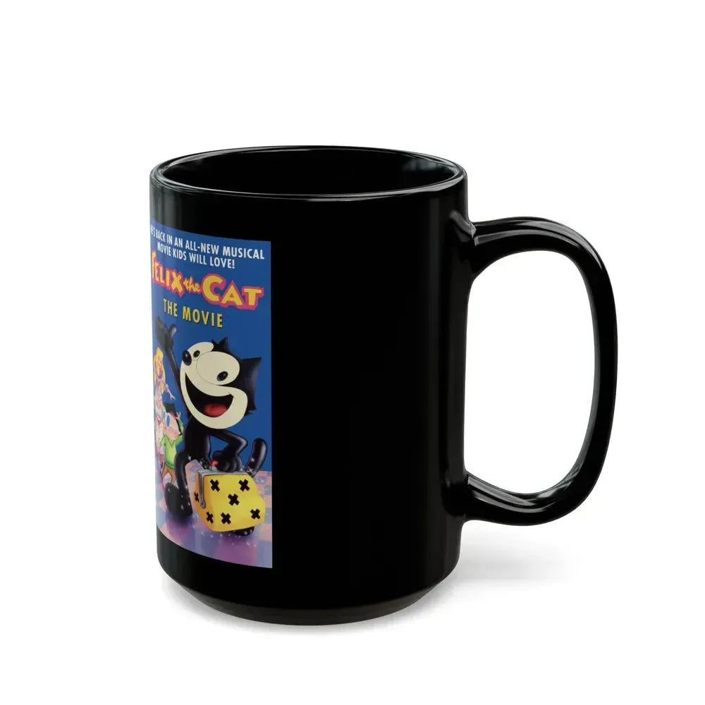 FELIX THE CAT THE MOVIE (VHS COVER) - Black Coffee Mug - Go Mug Yourself