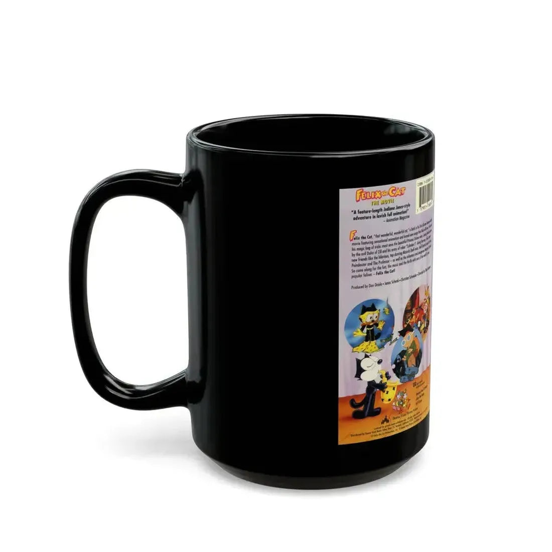 FELIX THE CAT THE MOVIE (VHS COVER) - Black Coffee Mug - Go Mug Yourself
