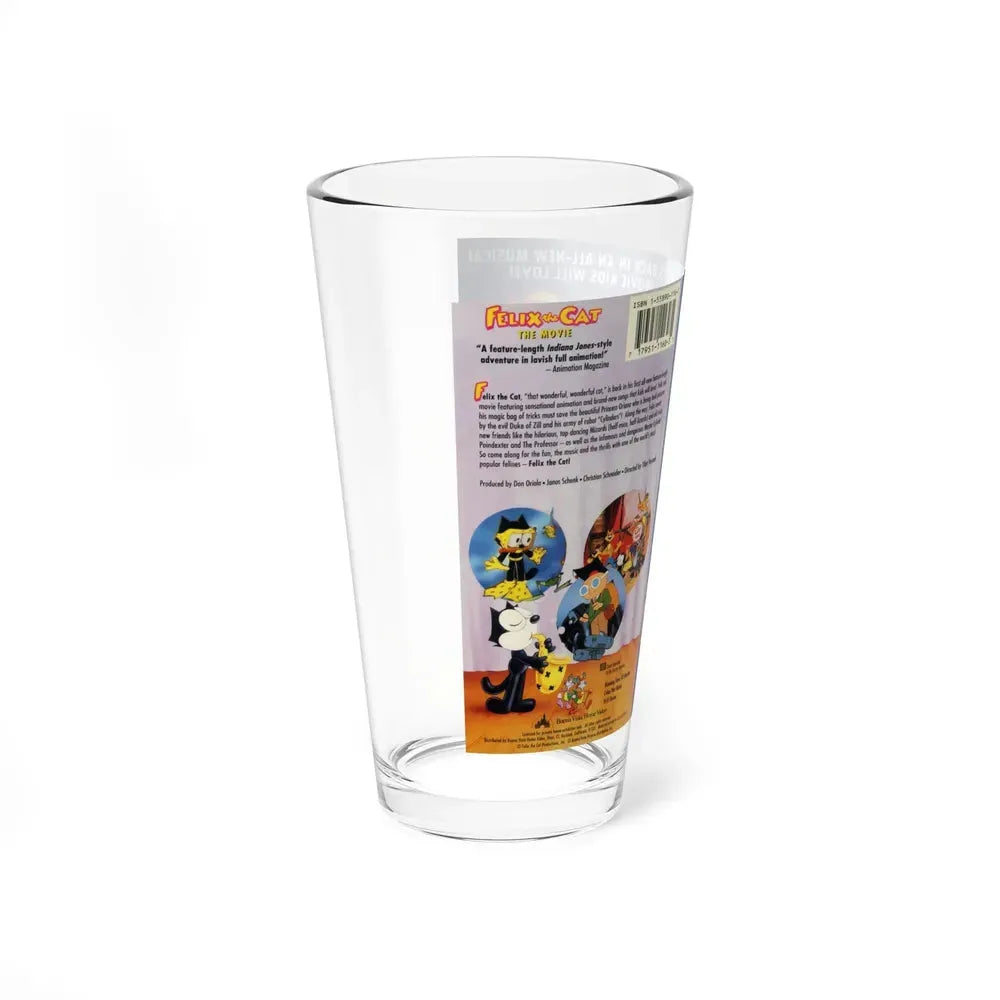 FELIX THE CAT THE MOVIE (VHS COVER) Pint Glass 16oz - Go Mug Yourself