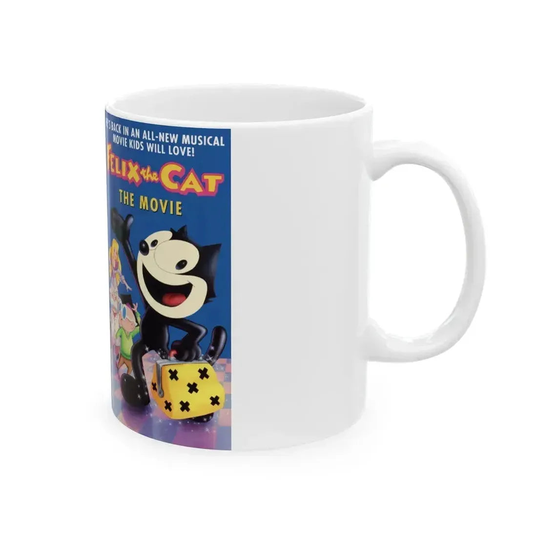FELIX THE CAT THE MOVIE (VHS COVER) - White Coffee Mug - Go Mug Yourself