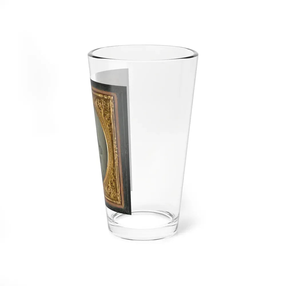 Felix Thompson Of Company H, 1st Missouri Cavalry Regiment With Pistols And Sabre (U.S. Civil War) Pint Glass 16oz - Go Mug Yourself