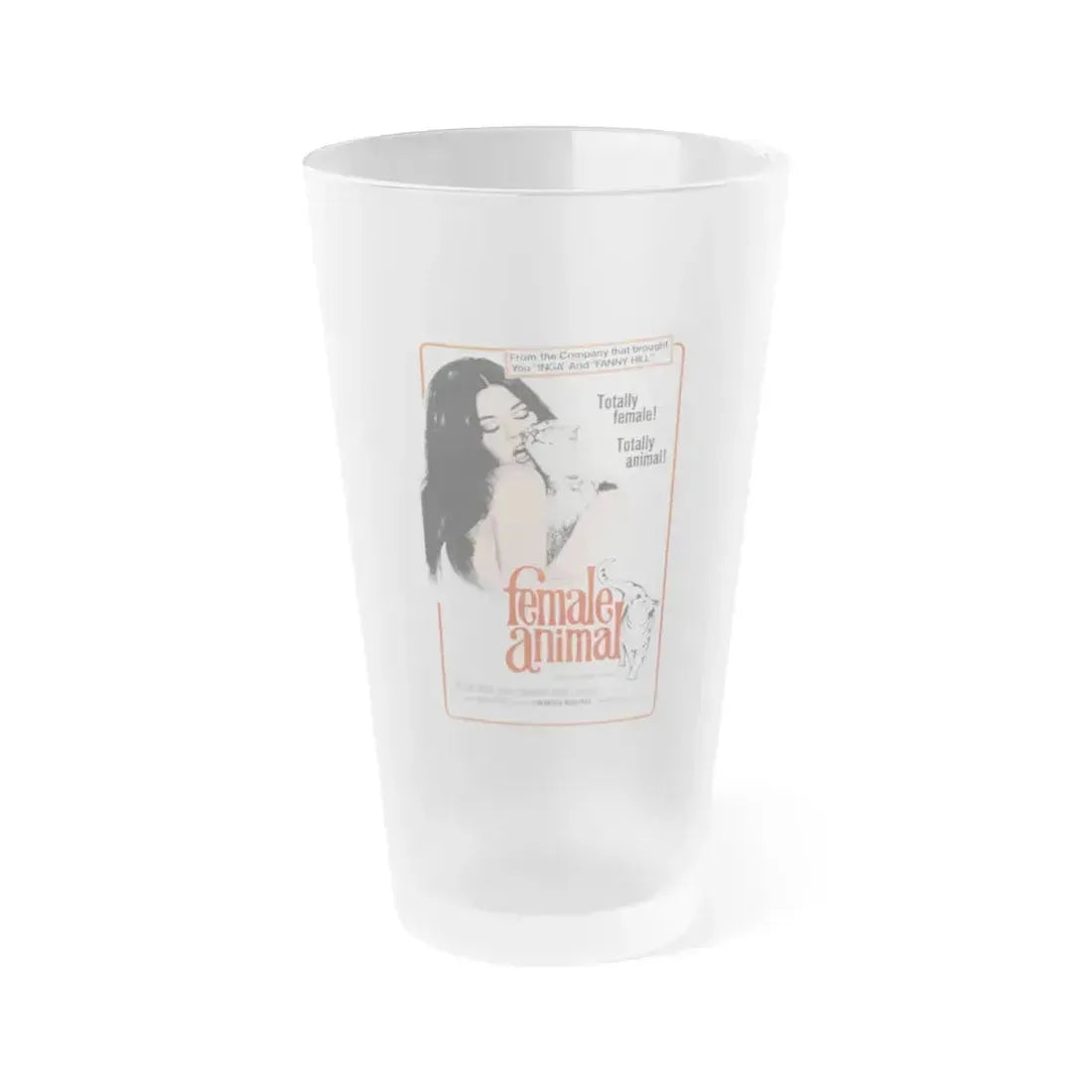 FEMALE ANIMAL 1970 Movie Poster - Frosted Pint Glass 16oz 16oz Frosted - Go Mug Yourself