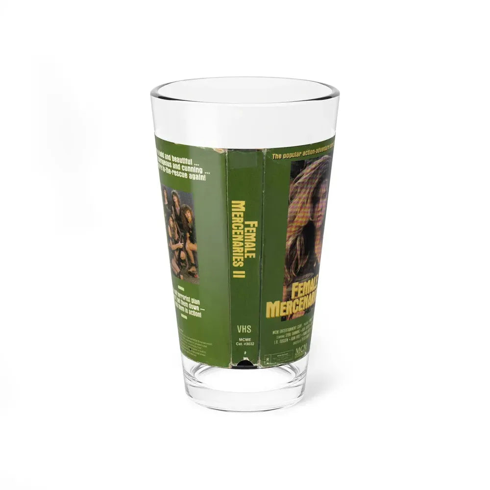 FEMALE MERCENARIES 2 (VHS COVER) Pint Glass 16oz 16oz - Go Mug Yourself