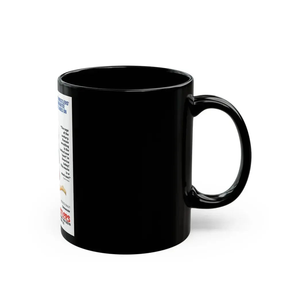 FEMALE WRESTLERS 1980 Movie Poster - Black Coffee Mug - Go Mug Yourself