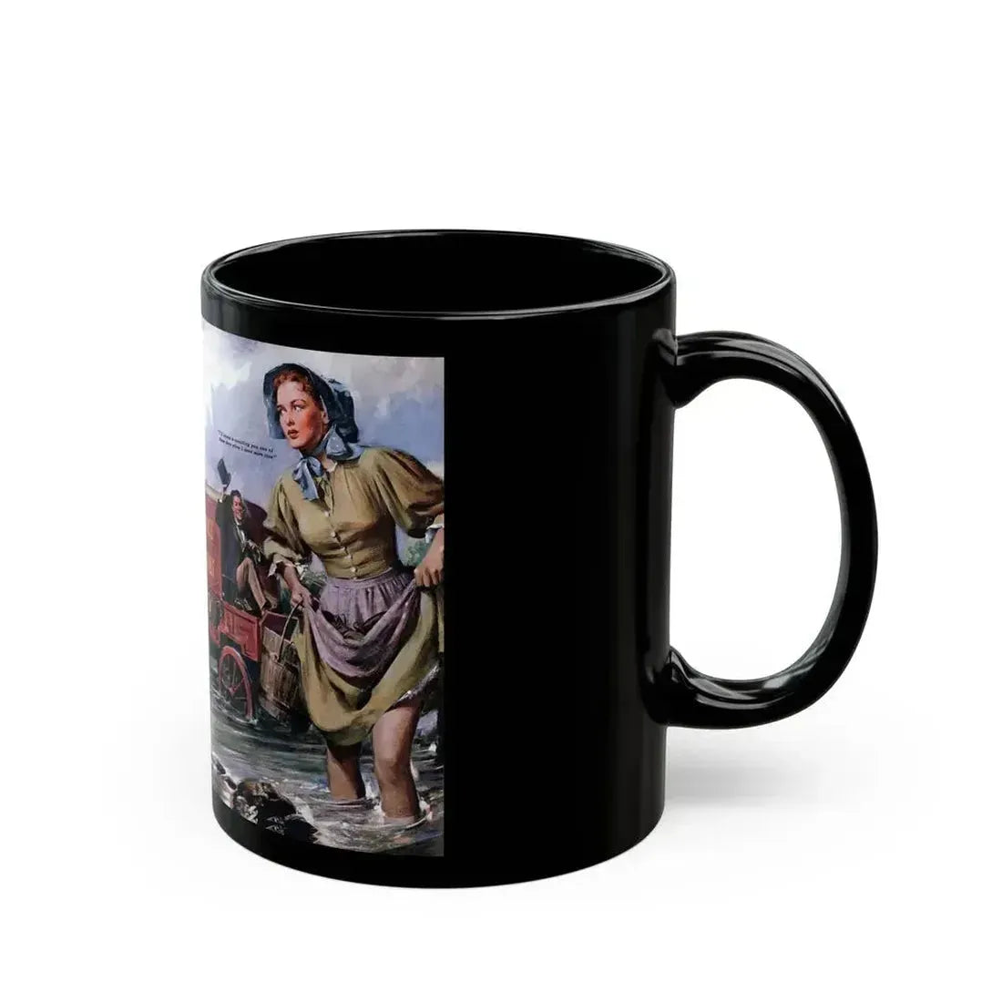 Ferry Tavern, part one, Woman's Day, June 1947 - Black Coffee Mug - Go Mug Yourself