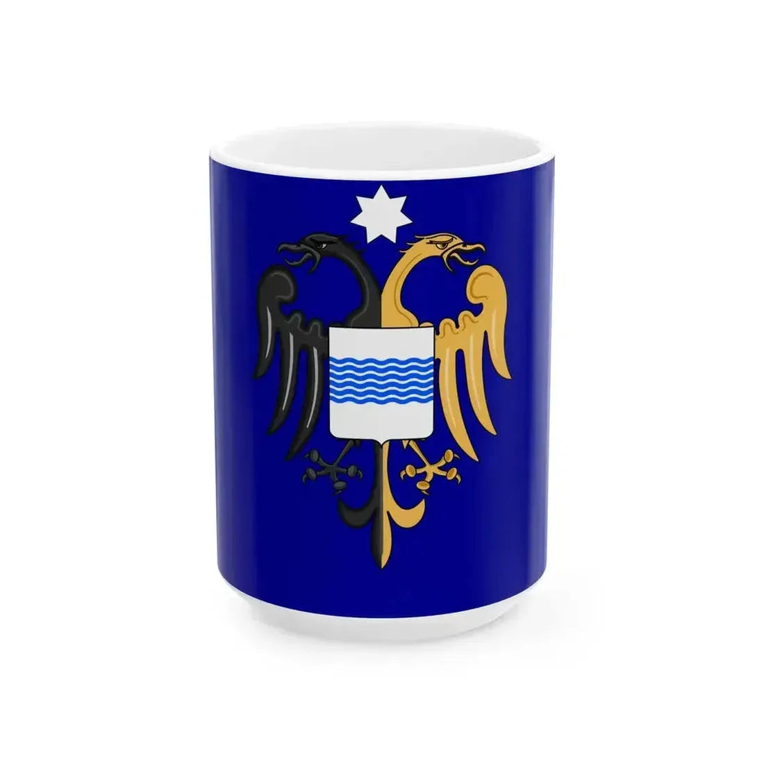 Fictional flag for Great Lucania (Italy) White Coffee Mug 15oz - Go Mug Yourself