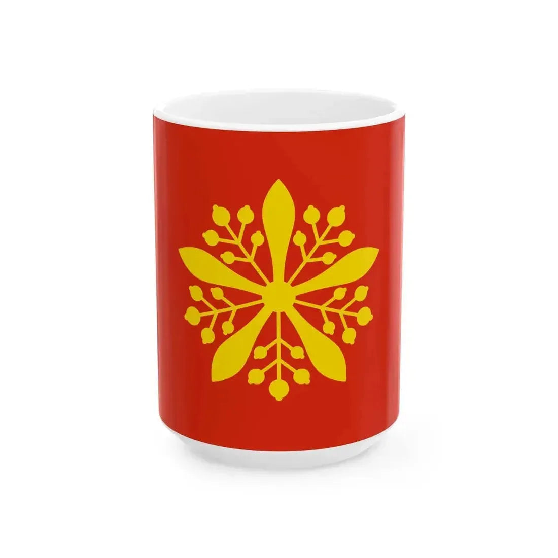 Fictional Flag of Manchuria (China) White Coffee Mug 15oz - Go Mug Yourself
