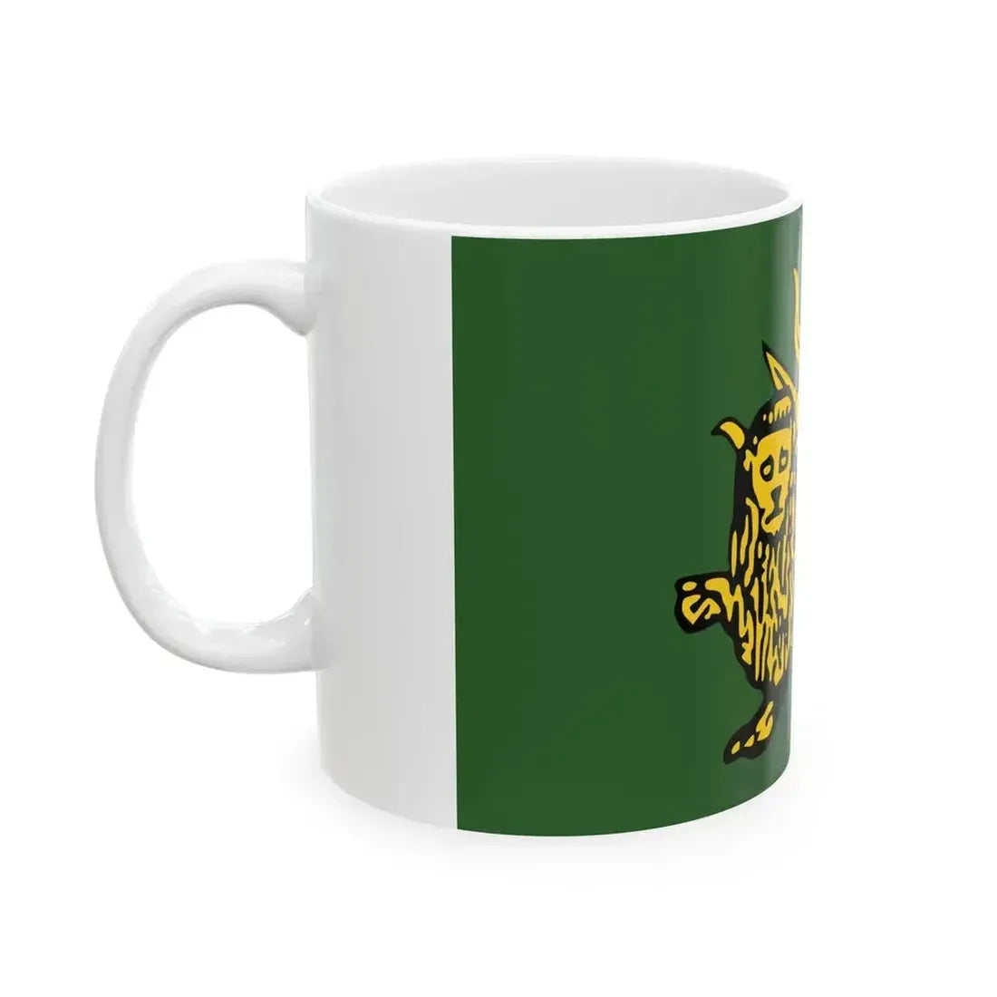 Fictional flag of the Mughal Empire 2 (Afghanistan) White Coffee Mug - Go Mug Yourself