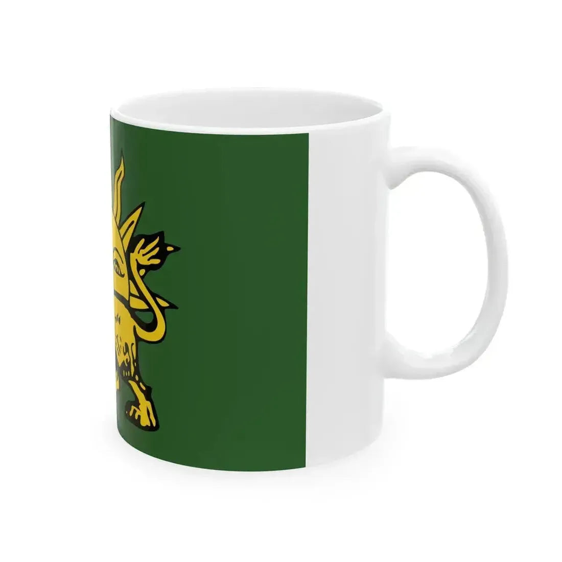 Fictional flag of the Mughal Empire 2 (Afghanistan) White Coffee Mug - Go Mug Yourself