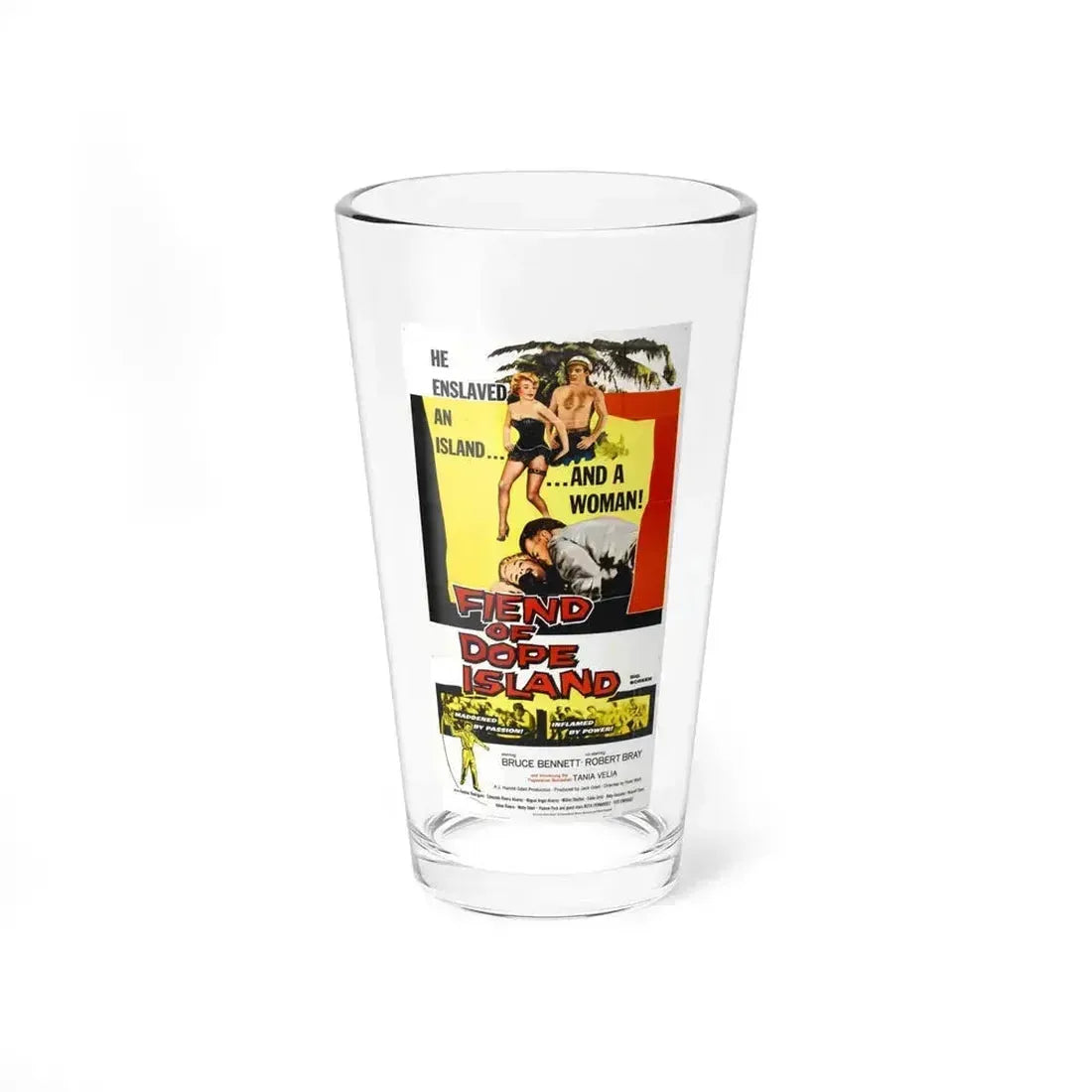 FIEND OF DOPE ISLAND 1960 Movie Poster - Pint Glass 16oz 16oz - Go Mug Yourself