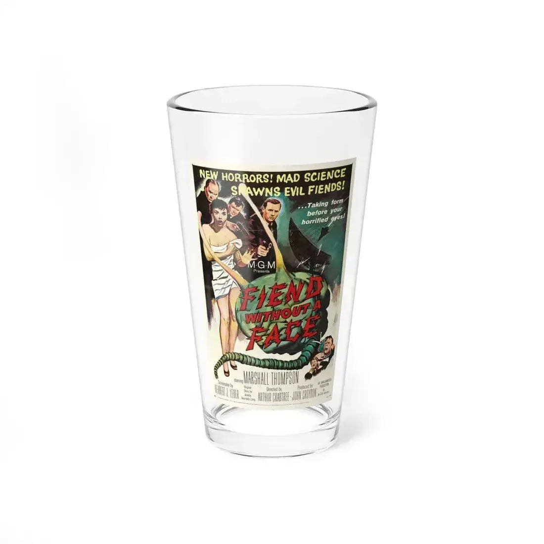 FIEND WITHOUT A FACE 1958 Movie Poster - Pint Glass 16oz 16oz - Go Mug Yourself